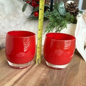 ❤️ Set of glassybaby red votives❤️🎄❤️